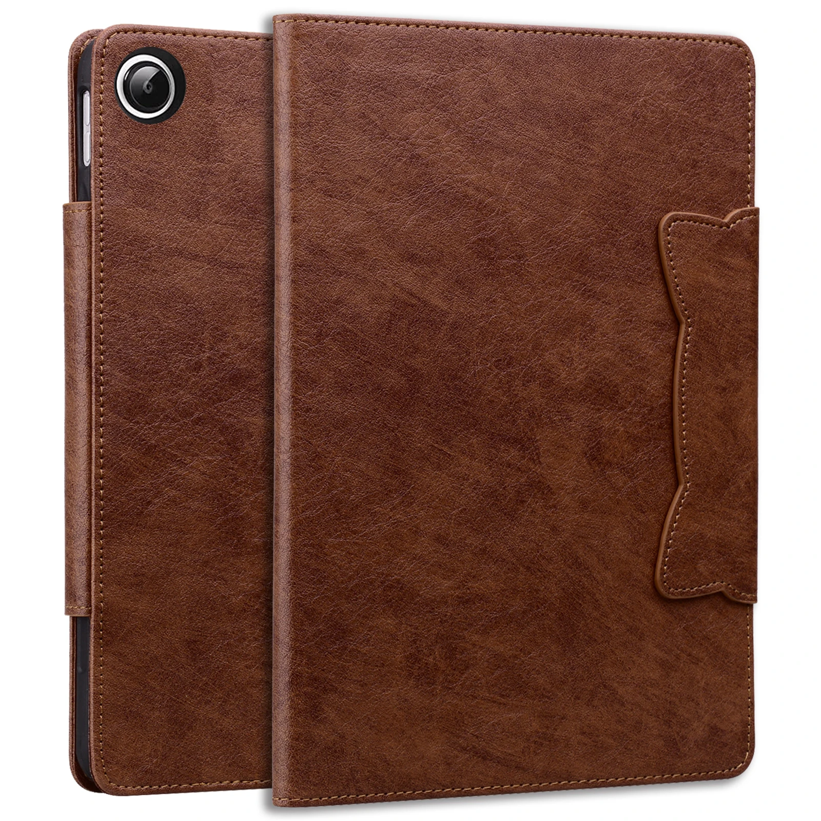 Flower Pattern Leather Wallet Tablet Case