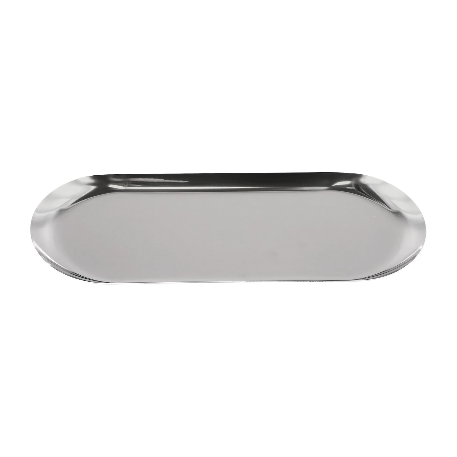 Metal Tray Stainless Steel Plate Oval Cake Fruit Dessert Tray Western-Steak Dish Rectangular Snack Plate Jewelry Storage Tray 3