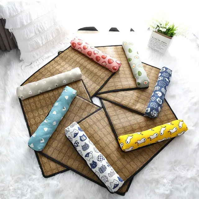 Safe Cute Print Pet Cooling Mats Washable Foldable Dog Cooling Mat Breathable with Pillow Pet Sleeping Pad Indoor 3