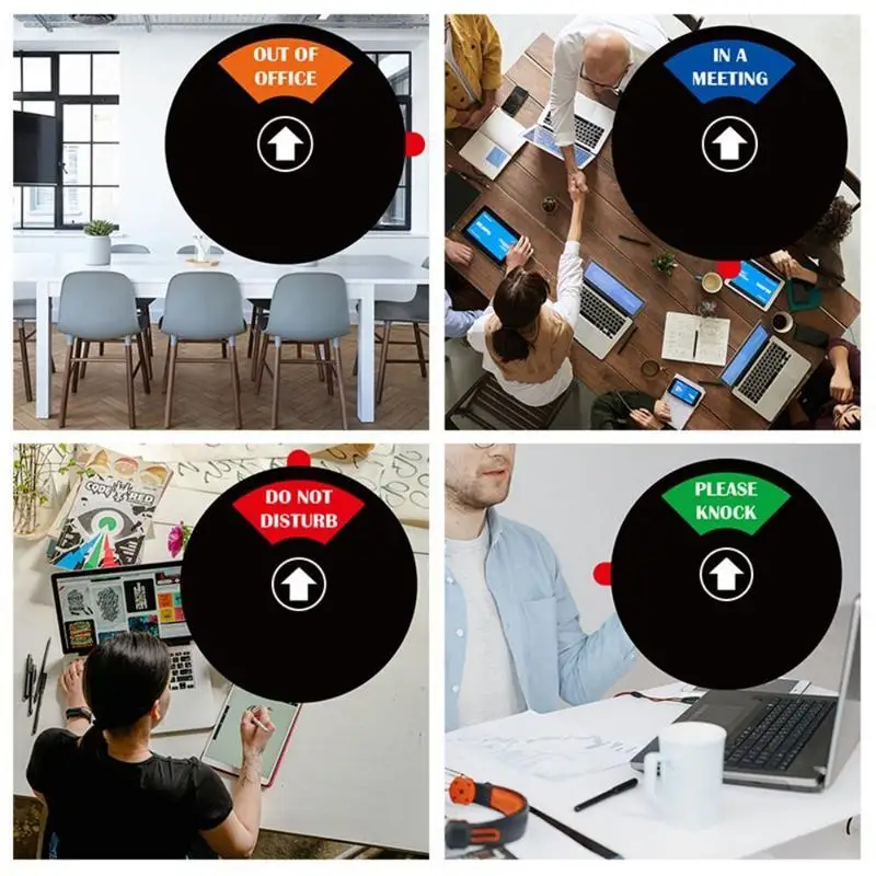 

Changeable Acrylic Privacy Sign Wheel with 4 State Do Not Disturb Please Knock Door Hanger Sign Plaques for Privacy Protection