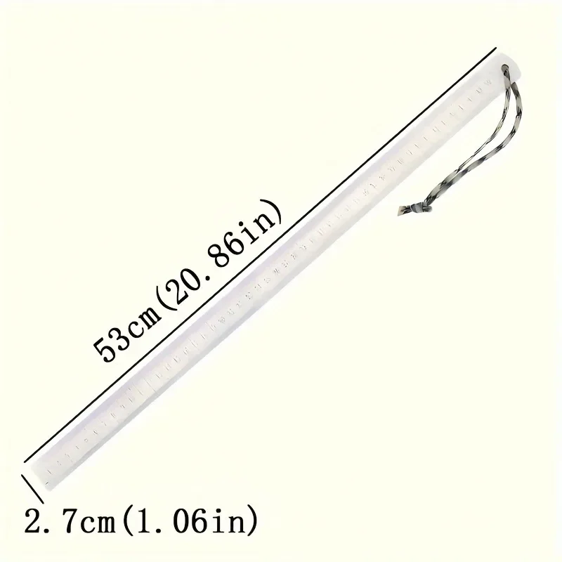 20-Inch Dual-Scale Stainless Steel Ruler Durable Thickened Quenched Steel with Random Lanyard Style Drawing & Measuring stainless steel ruler ruler set drawing ruler metal ruler straight ruler