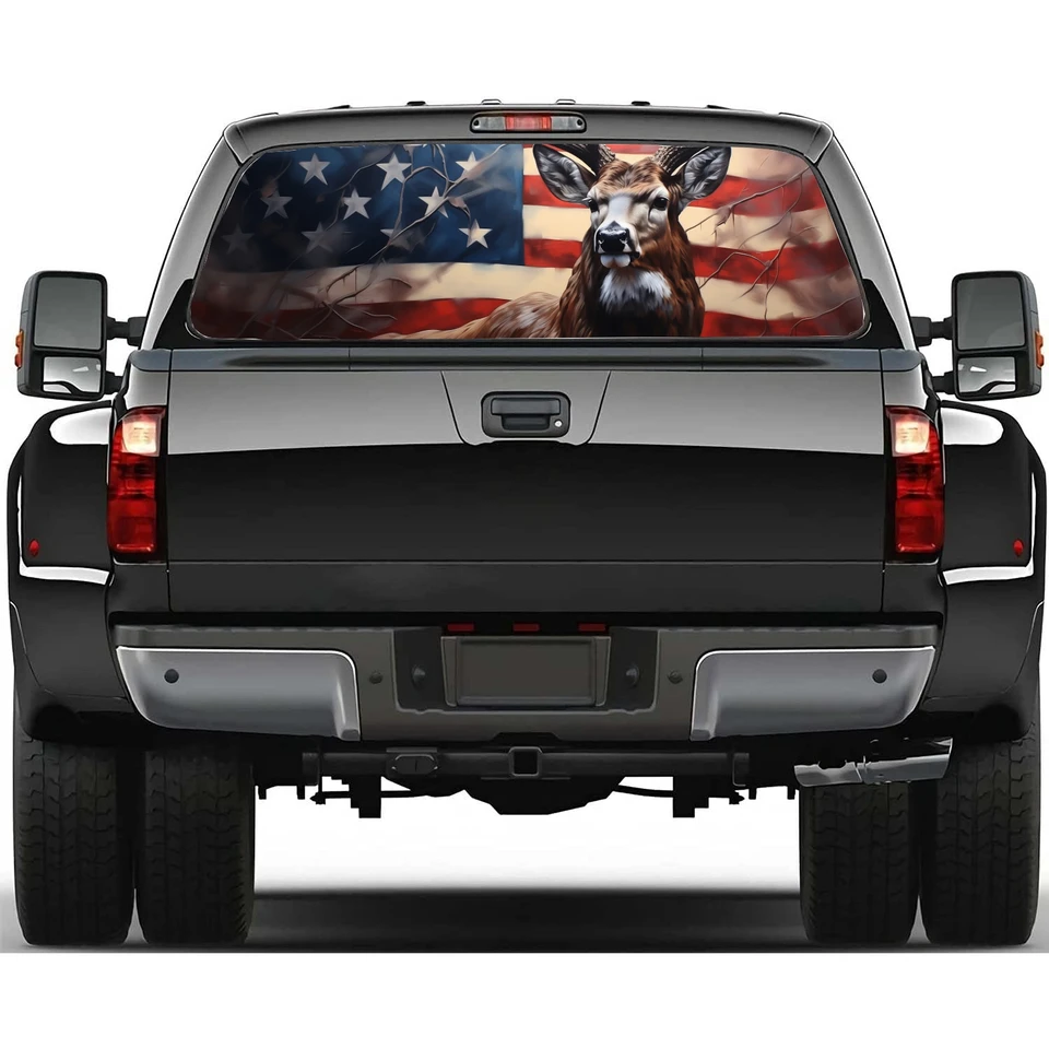 Amercan Flag Decal Fts Rear Wndow Of Any Trucks. Szes Avalable. - Etsy