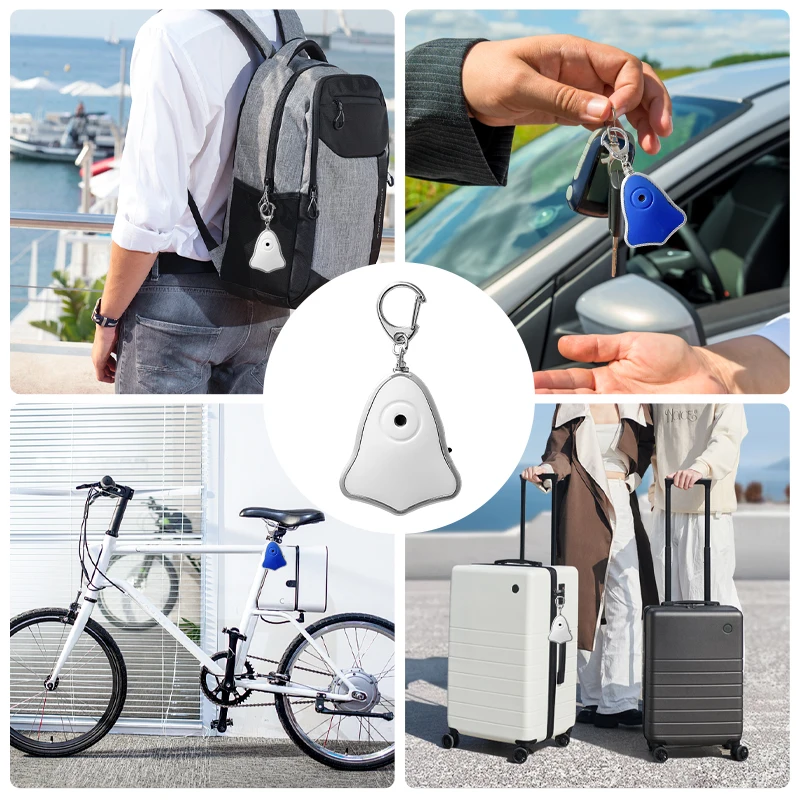 Whistle Key Finder Anti-lost Alarm Locator Wireless Mini Anti-lost Keychain Finder Flashing Beep Bell Shape For Holiday Gifts