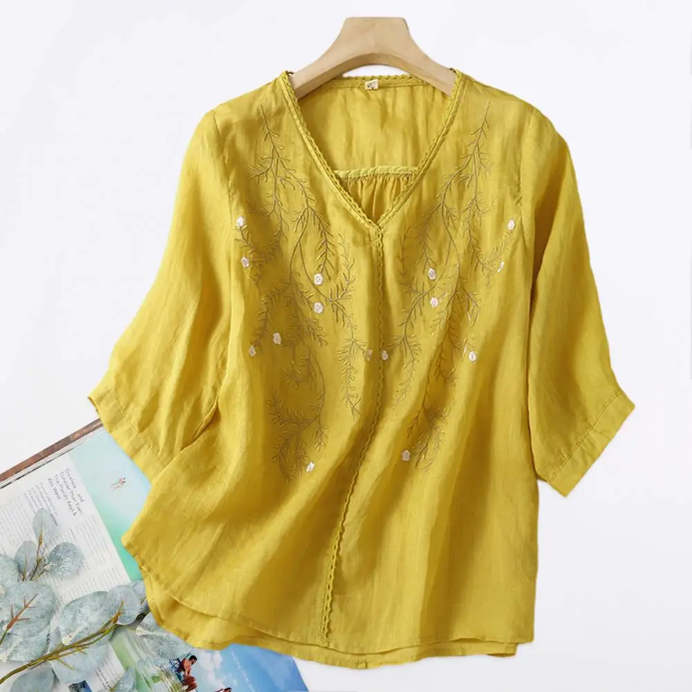 

Женская летняя футболка с цветочной вышивкой, женский летний топ, уличная одежда, Женский Топ для отдыха