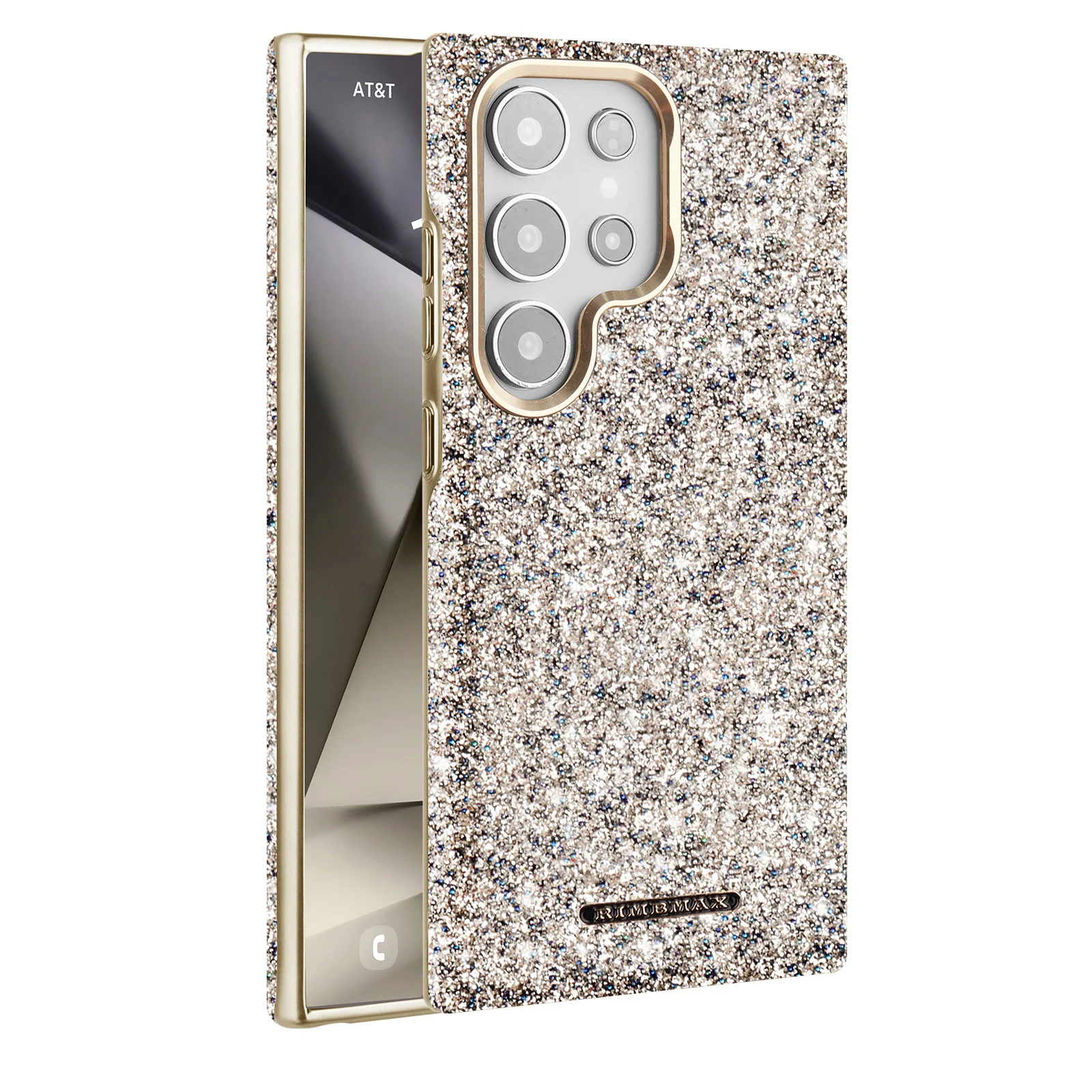 Magnetic Suction Ring Electroplated Anti-Drop Glitter Phone Case