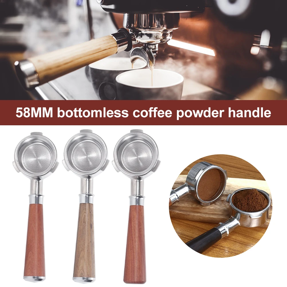 

Coffee Machine Bottomless Handle Portafilter Reusable Filters Powder Cup Bowl Replacement Handle Espresso Maker Accessories 58mm