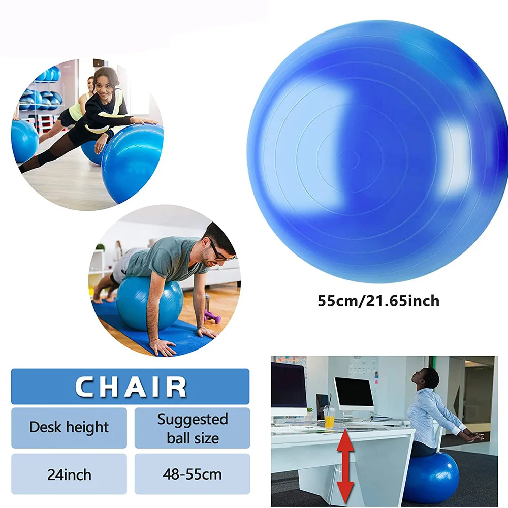 Yoga Ball for Fitness Gym Fitball Balance Pilates Exercise Workout