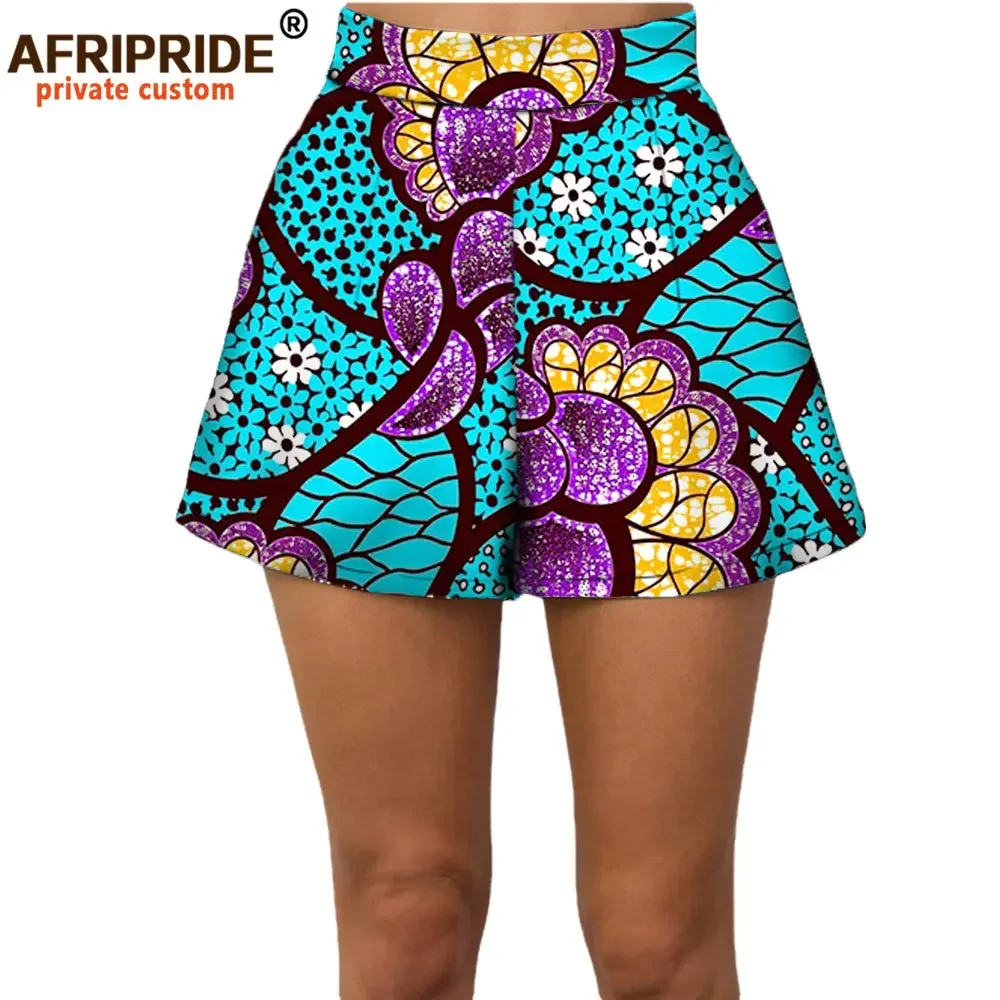Summer Women Beach Shorts 100% Cotton Batik Print Pattern African Shorts african beach shorts