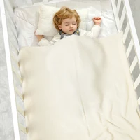Couvertures pour bébé 100x80cm, tricot en coton, pour nouveau-né, garçon et fille, poussette, lit, lange d'emmaillotage, couettes Super douces, tapis de réception pour tout-petits 6