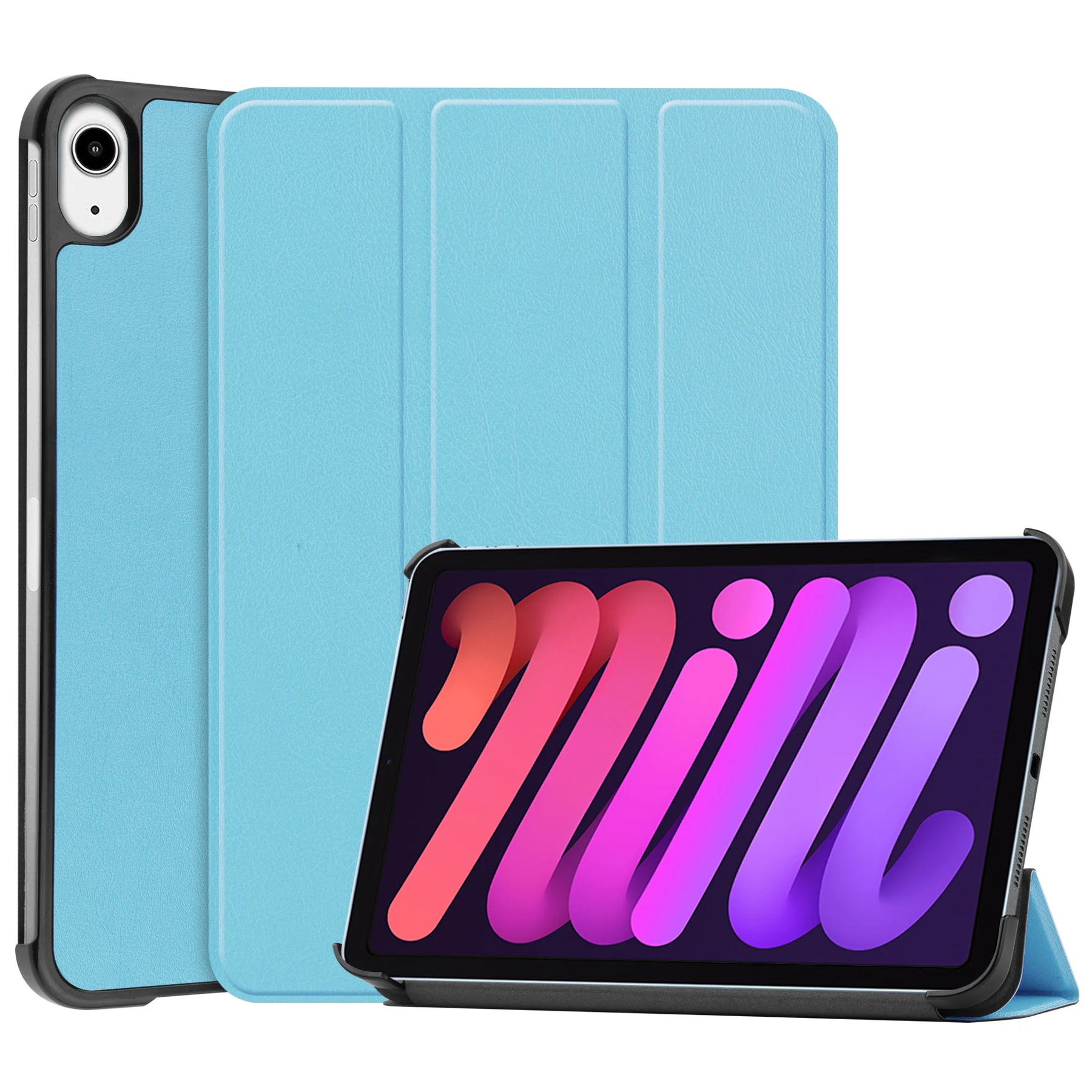 Premium PU Leather Tri-Fold Tablet Cover with Auto Wake Function