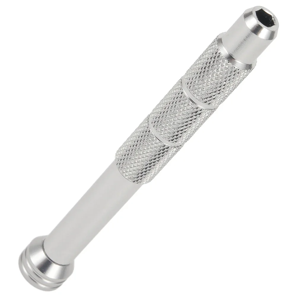 

Bolt Driver Screwdriver Handle Driver Handle Bits Holder Silver 4mm For H4 Driver Aluminum Alloy Hex Bits Screwdriver Holder