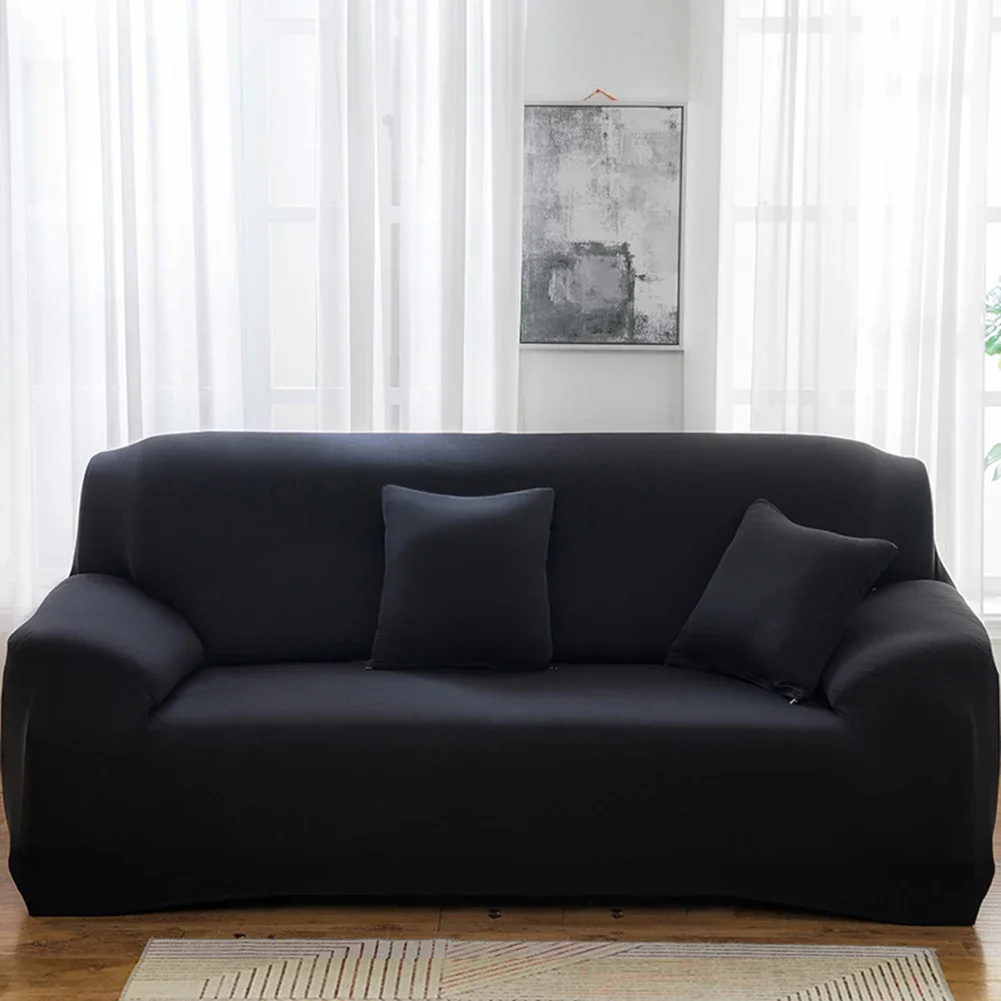 Elastic Solid Color Sofa Covers for Living Room Sectional and Couch Chair Protection