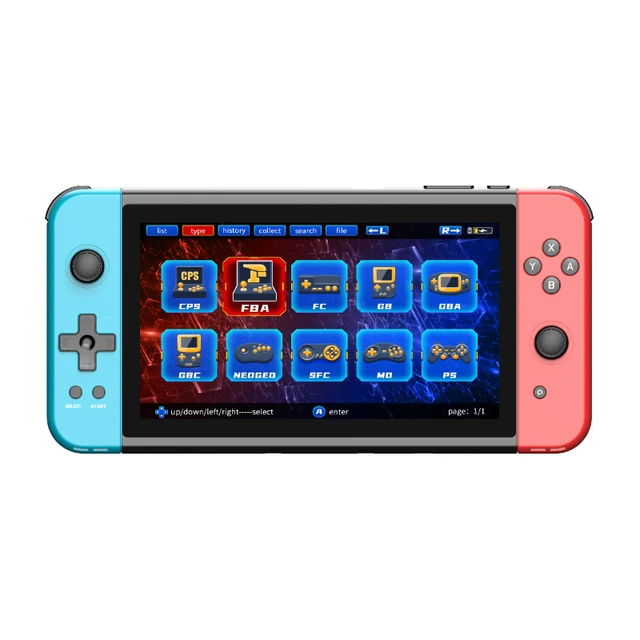 Powkiddy X70 7.0 Inch HD Screen Handheld Game Console Double Players ATM7051 Quad-Core Retro TV Video Game Console Gift