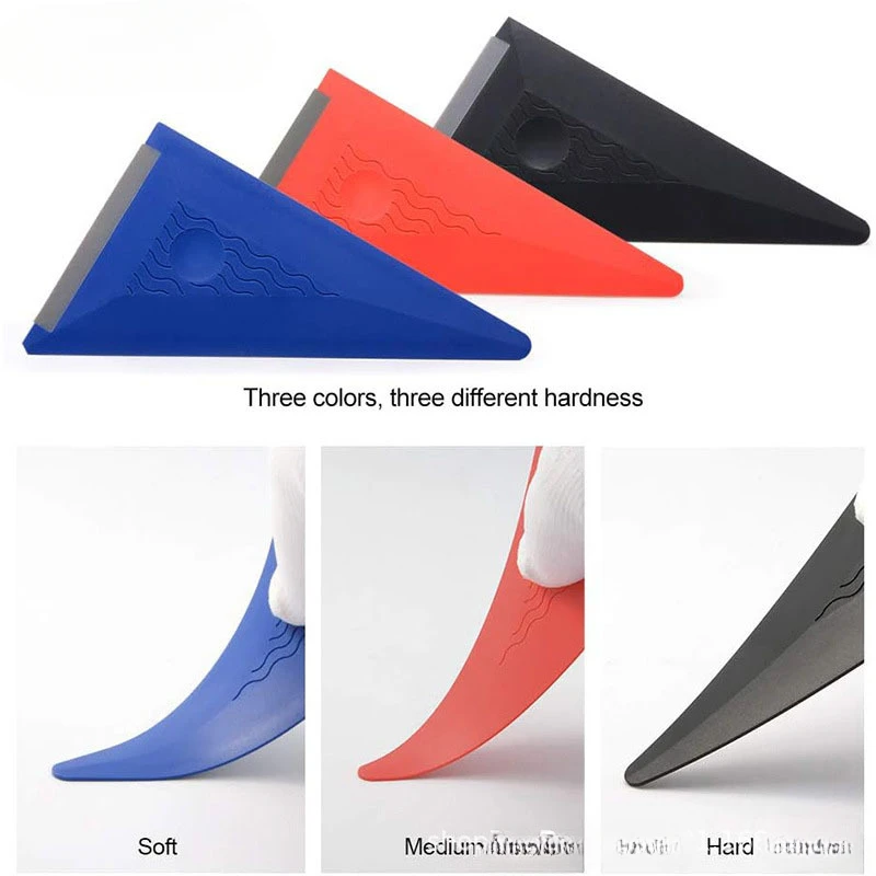 Triangle Window Tints Silicone Squeegee Carbon Fiber Vinyl Film Wrapping Car Scraper Household Glass Sticker Remover Tools