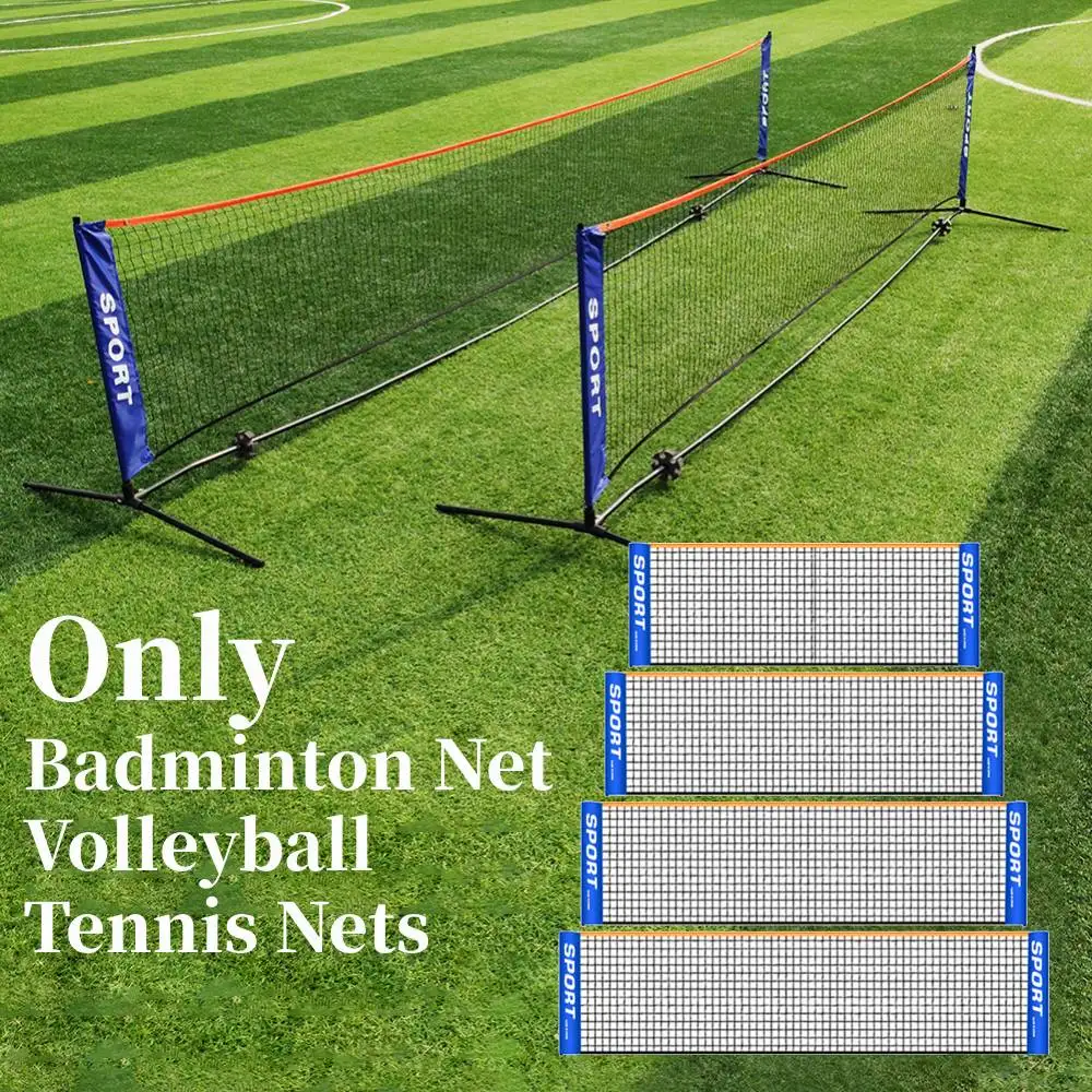Portable Folding Standard Professional Badminton Net Indoor Outdoor Sports Volleyball Tennis Training Square Nets Mesh 3/4/5/6m badminton net
