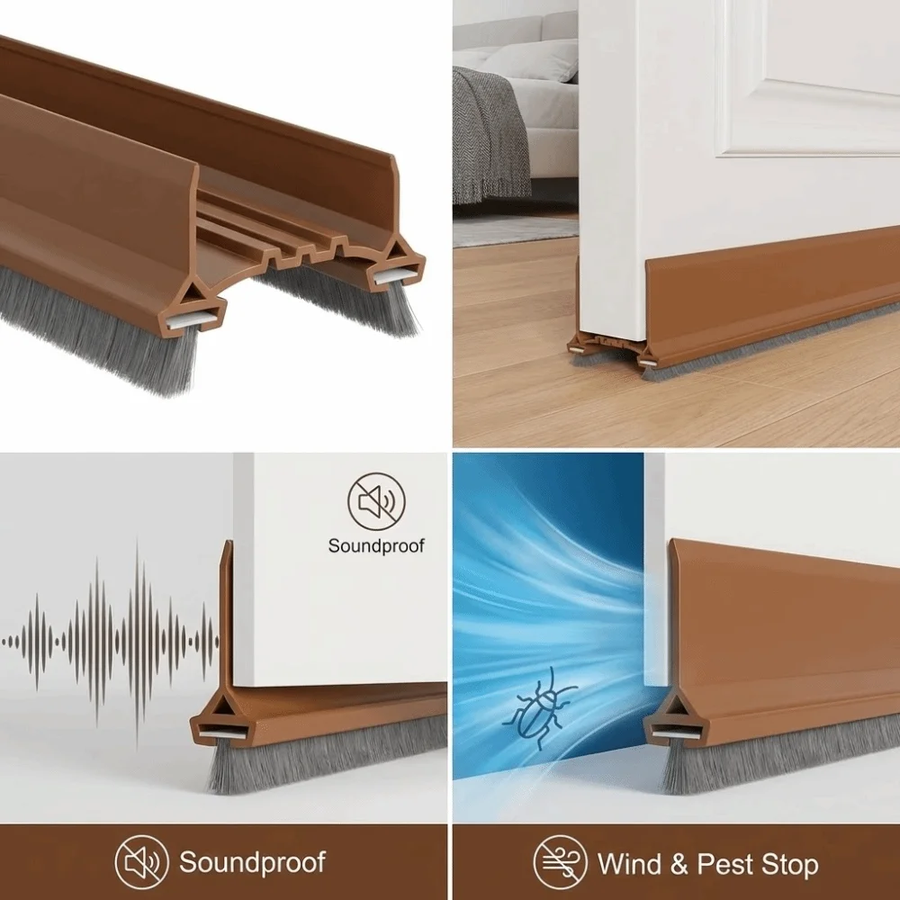 Premium Door Draft Stopper with Soundproofing & Insect Prevention - 96cm Weather Stripping