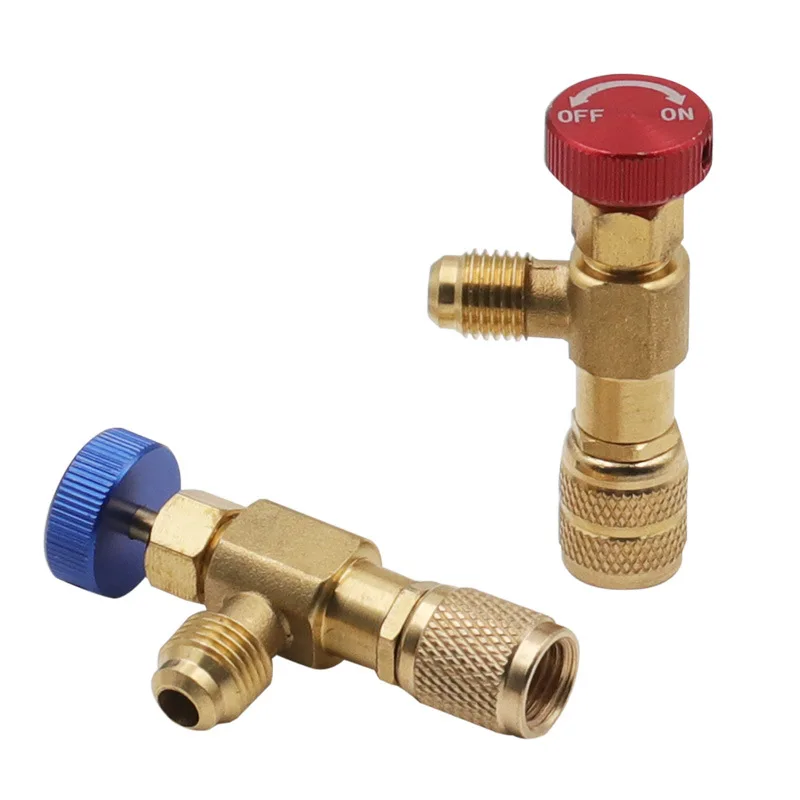 Liquid Safety Valve R410A R22 Air Conditioning Refrigerant 1/4 "Safety Adapter Air Conditioning Repair And Fluoride refrigeration safety valve