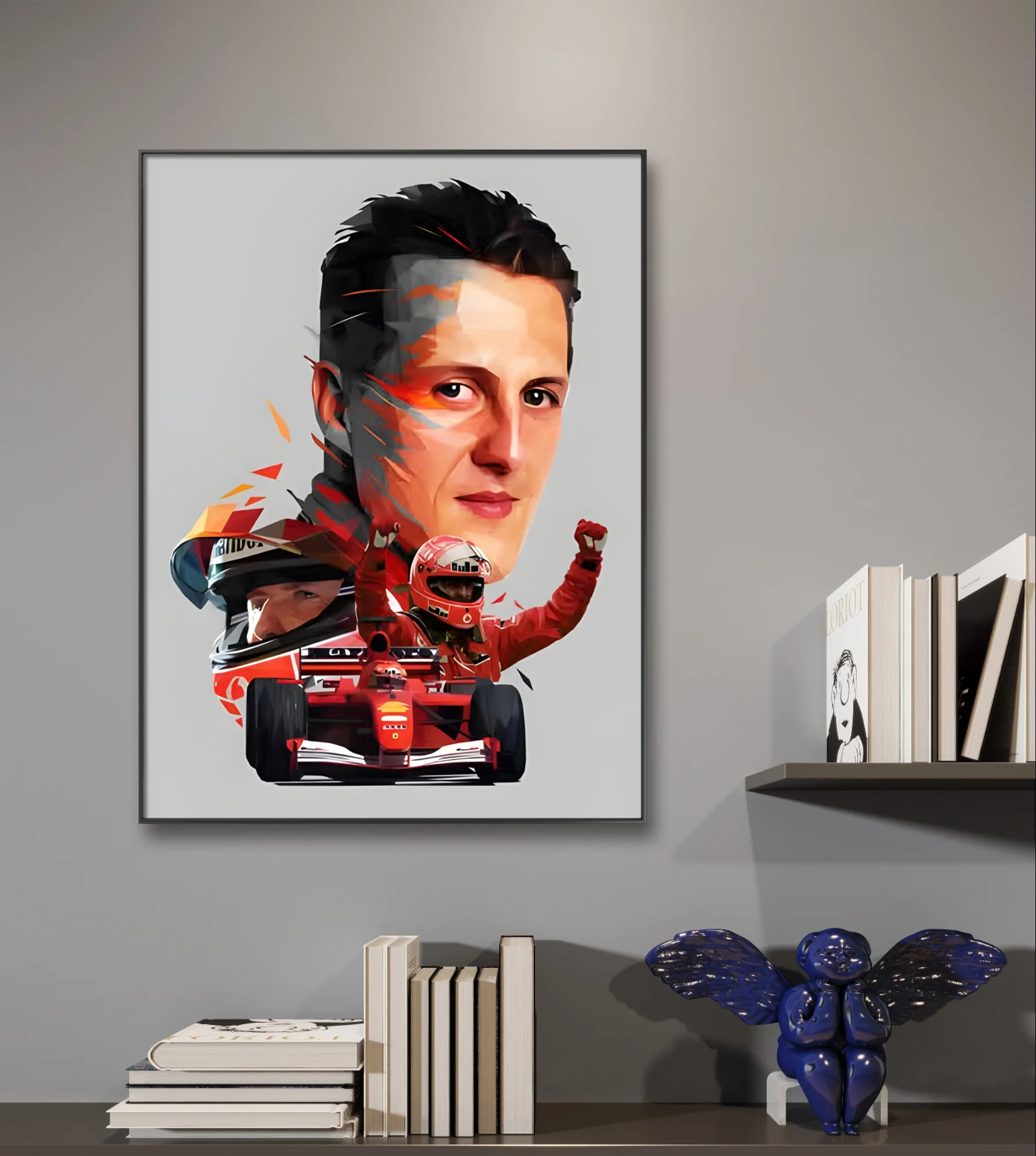 Michael Schumacher, Ferrari F1-2000 Peinture. Peinture à l'huile Formule 1 voiture, Racing et Automotive Art. Téléchargement numérique - France