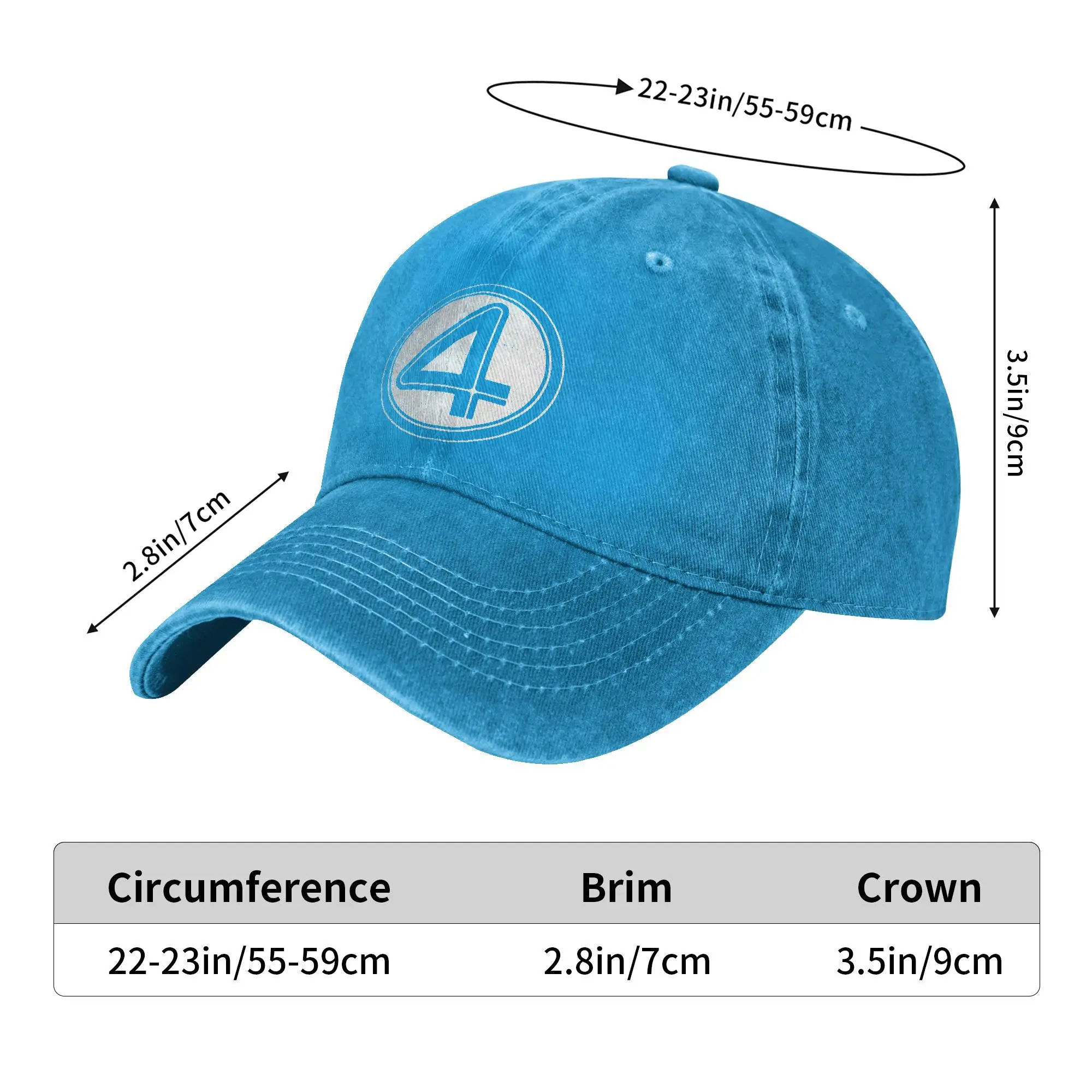 Vintage Fantastic Four 4 Symbol Baseball Cap Unisex