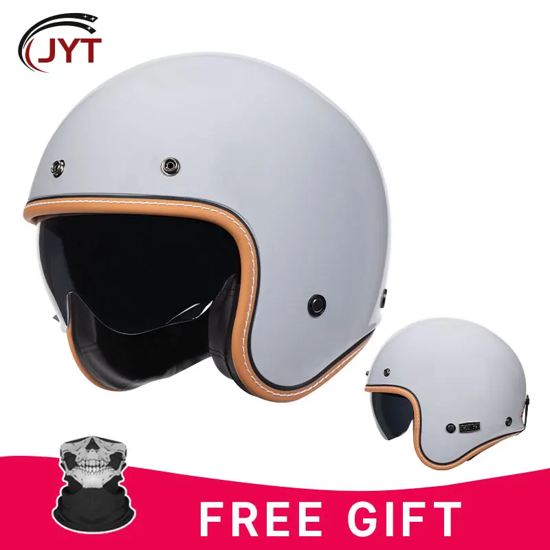

TT&COCASCOS Open Face Helmet DOT Approved 3/4 Motorcycle Helmets Men German Style Jet Helmet Four Seasons Capacete De Moto