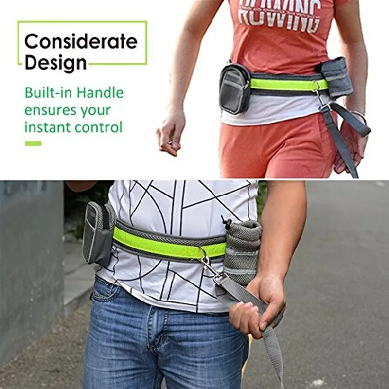 Pet Elastic Belt Collar Running Waist Dog Leash Set Hands Free Jogging Rope Puppy Harness Strap Animal Canicross Supplies Decor