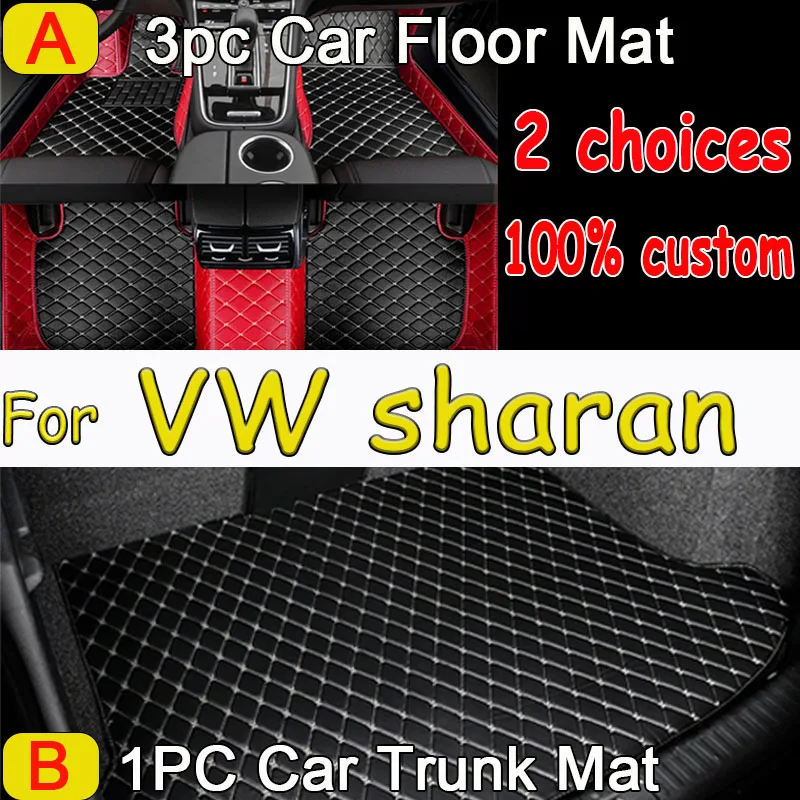 

Car floor mats for Volkswagen sharan Seven seats 2012 2013 2014 2015 2016 2017 2018 2019 Custom auto foot Pads automobile