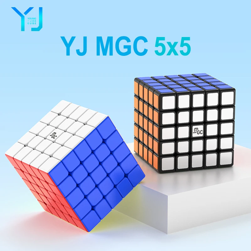 YJ MGC 5x5 M Magnetic Magic Speed Cube Stickerless Professional Fidget MGC 5 M Toys Cubo