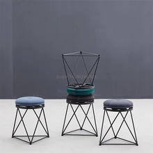 

Nordic Wrought Iron Household Shoe Changing Stool Rotatable Hallway Porch Low Stools Modern Minimalist Living Room Round Ottoman