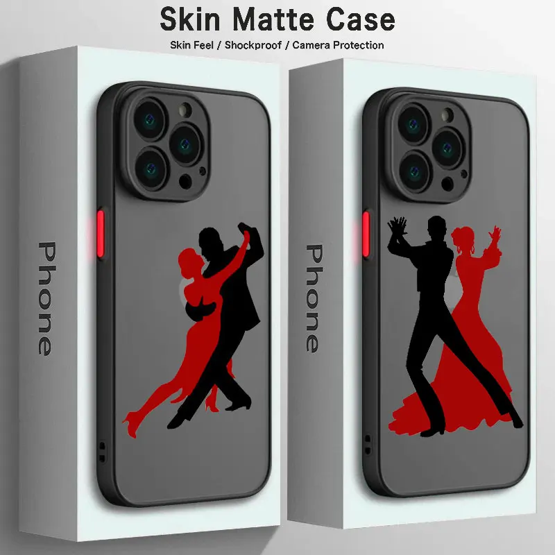 Dance Tango Engine Matte Phone Case Per Iphone 15 14 13 12 11 Pro Max Plus 13 Mini X Xr Xs Max 8 7 Plus 6 6S Hard Pc Coque Coupe
