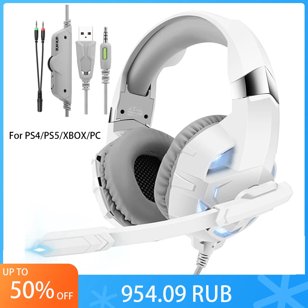 Nuovo Super Bass Headset Gamer Headphones Computer Pc, Over Ear 9D Stereo Phone Gaming Headset Con Microfono Per Ps4 Ps5 Xbox
