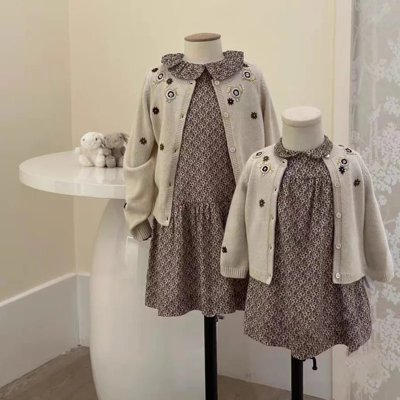 

Pre-sale (mid October) 2023 Autumn Girls Clothes BP Autumn Lapel Sleeveless Dress Solid Pleated Hem Kids Dresses for Girls