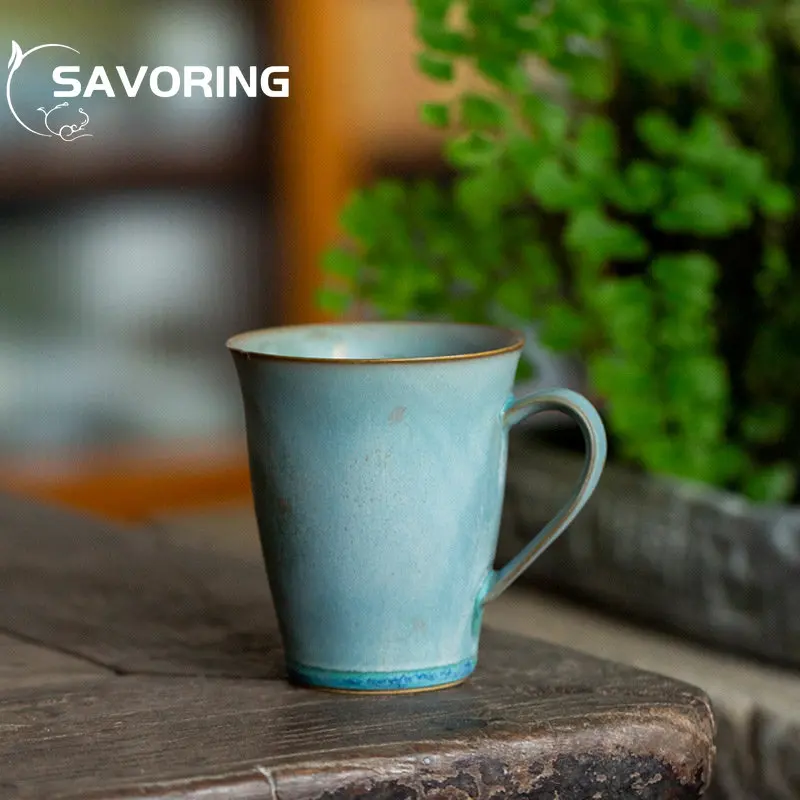 

175 мл грубая керамика в китайском стиле Ginkgo керамическая кофейная чашка Ретро кружка для молока для завтрака домашняя креативная керамическая чашка для послеобеденного дня