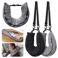 Stuffable Travel Pillow for Extra Luggage Velvet Travel Neck Pillow with Adjustable Neck Multifunctional Sleeping Rest Cushion 1