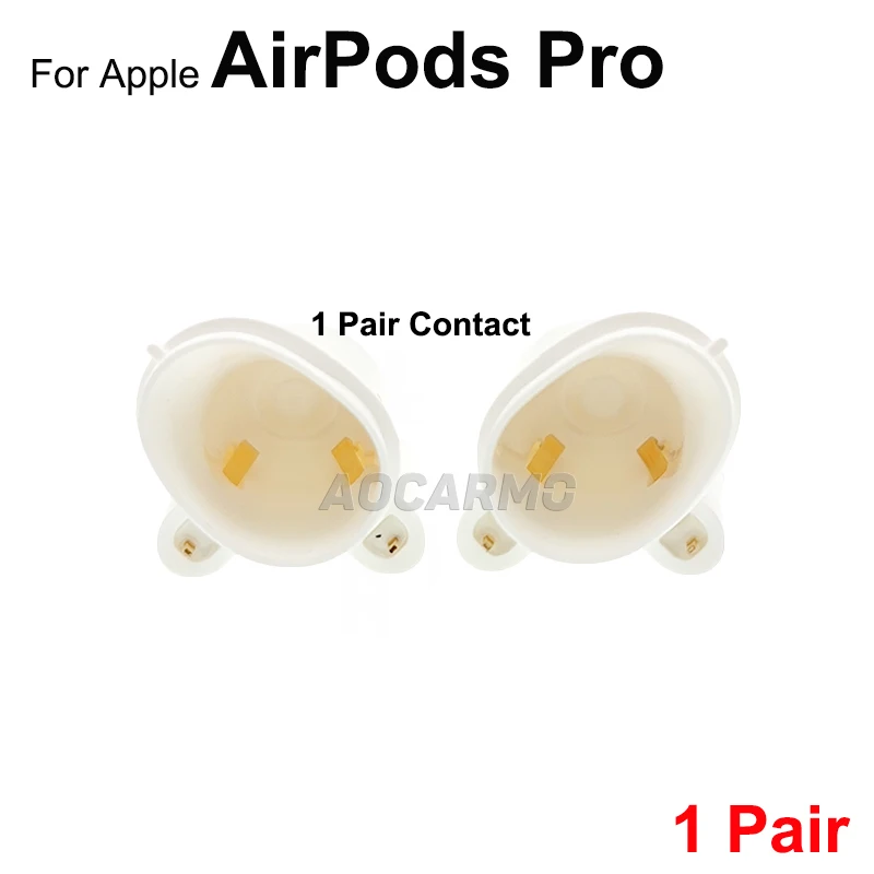 Aocarmo 1 Pair for Apple AirPods Pro Battery Compartment Headphone Charging Contact Replacement Parts