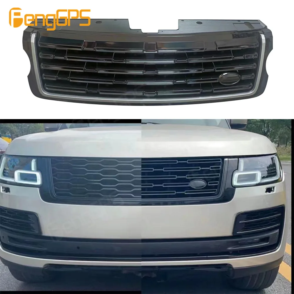 

For Land Rover Executive 2013 2014 2015 2016 2017 Gloss Black Car Front Bumper Upper Grille Centre Racing Grill