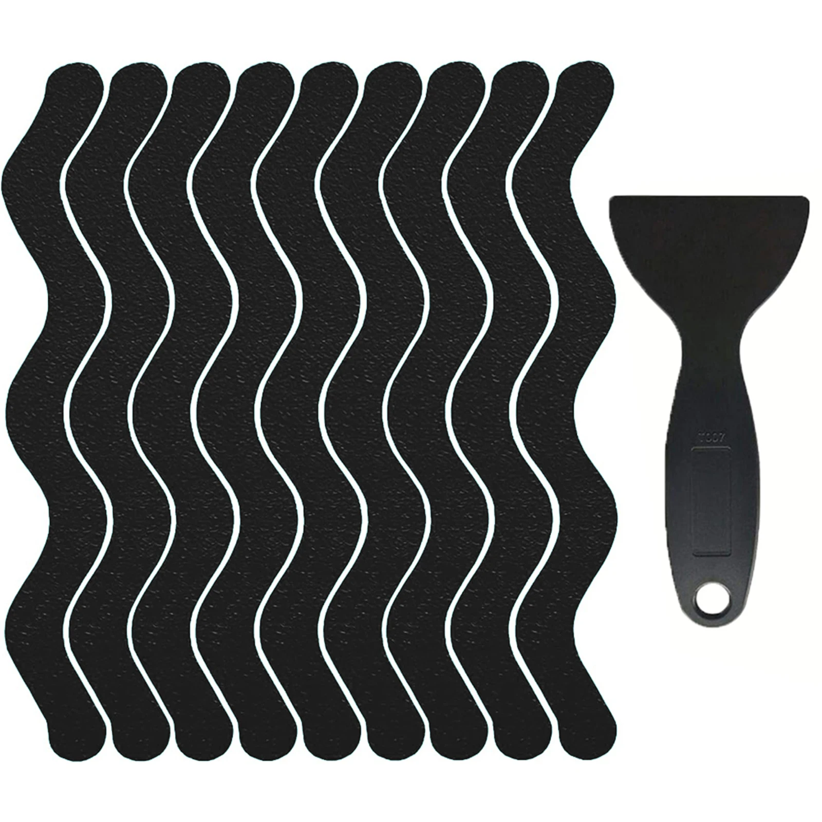 

Bathroom Anti-slip Stickers Black Wave Shaped Non-Slip Strip Waterproof Tape Antiskid Sticker For Bath Shower Stairs Floor