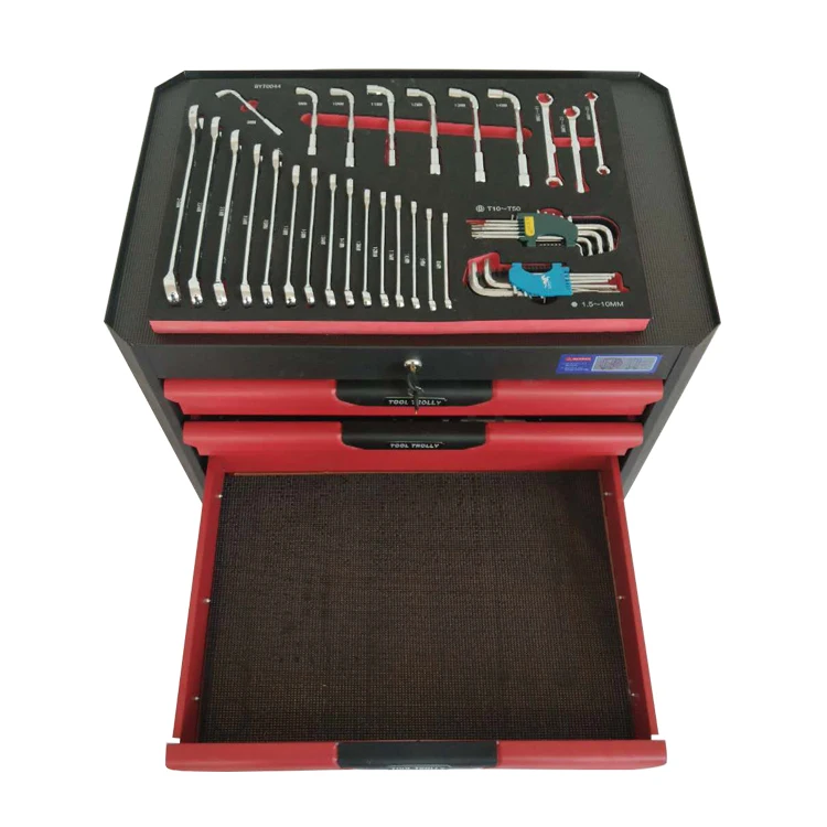 YyhcTool Box5 Drawer Stainless Steel Mobile Metal Workshop Tool Box Chest Trolley 3