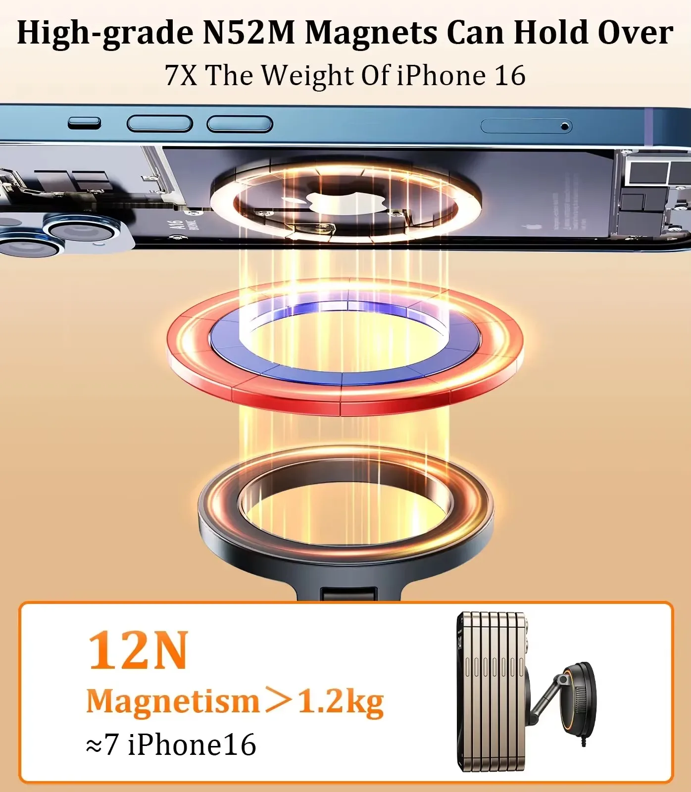 Eary Desktop Suction Cup Phone Stand Angle Adjustable Base Rotatable Holder Magnetic Car Bracket Mount Dashboard iPhone Samsung