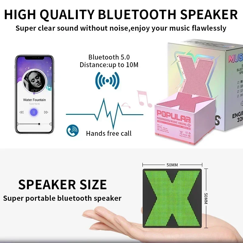 X1 Wireless Bluetooth Speaker Mini Audio Portable Player Small Home High Sound Quality Sound Suitable for Mobile Phones Computer