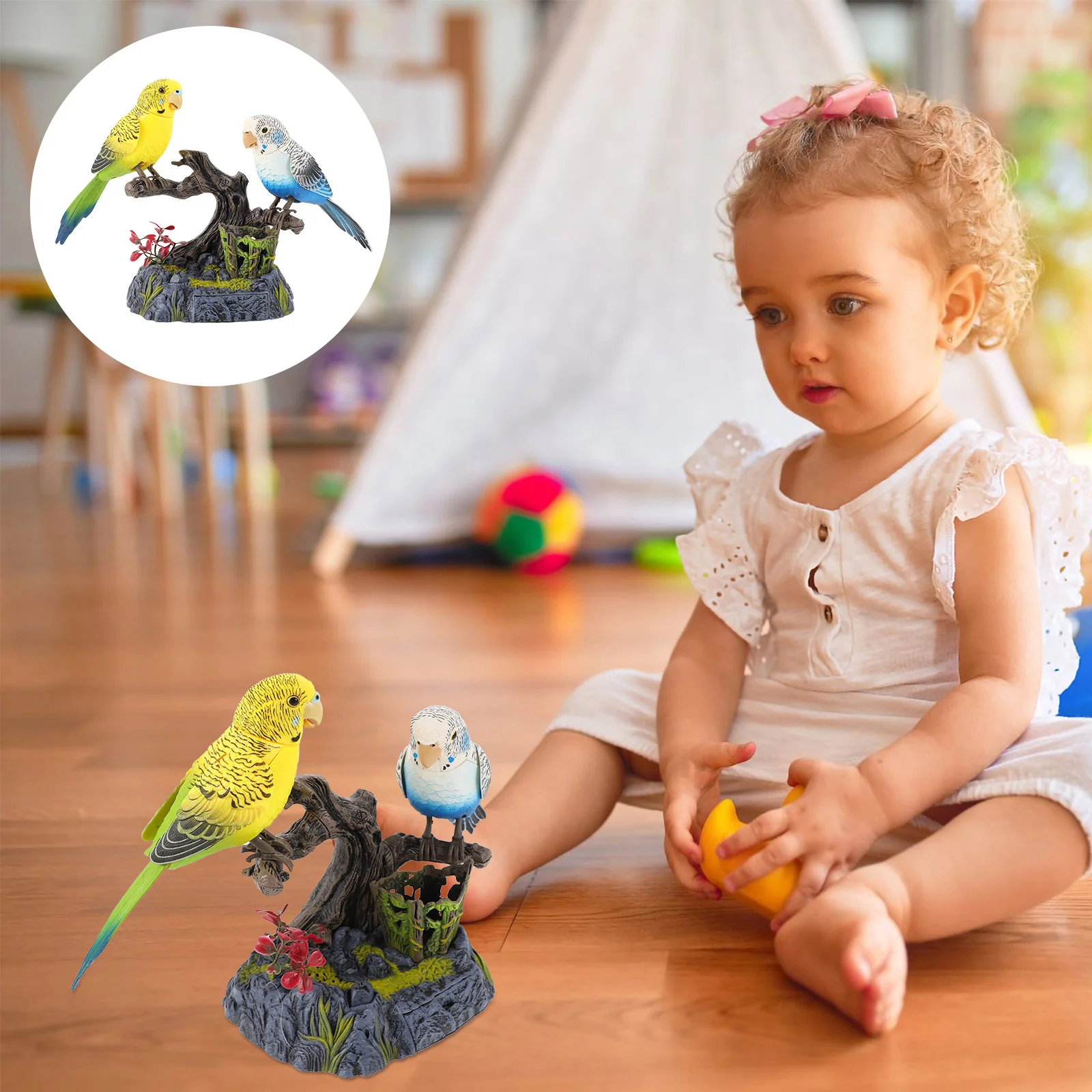 Puzzle Toys Chirping Bird Parrot Voice Control Electric Recording Talking Brain 4