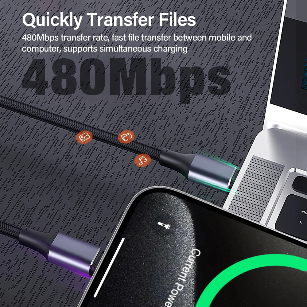 High-Power USB-C Fast Charging Cable – 100W, PD Compatible, 5A, Available in 25cm & 3m Lengths