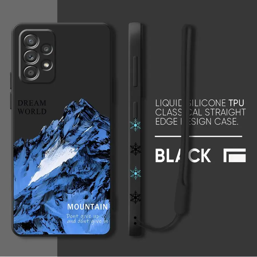Snow Mountain TPU Phone Case - Elegant Winter Design