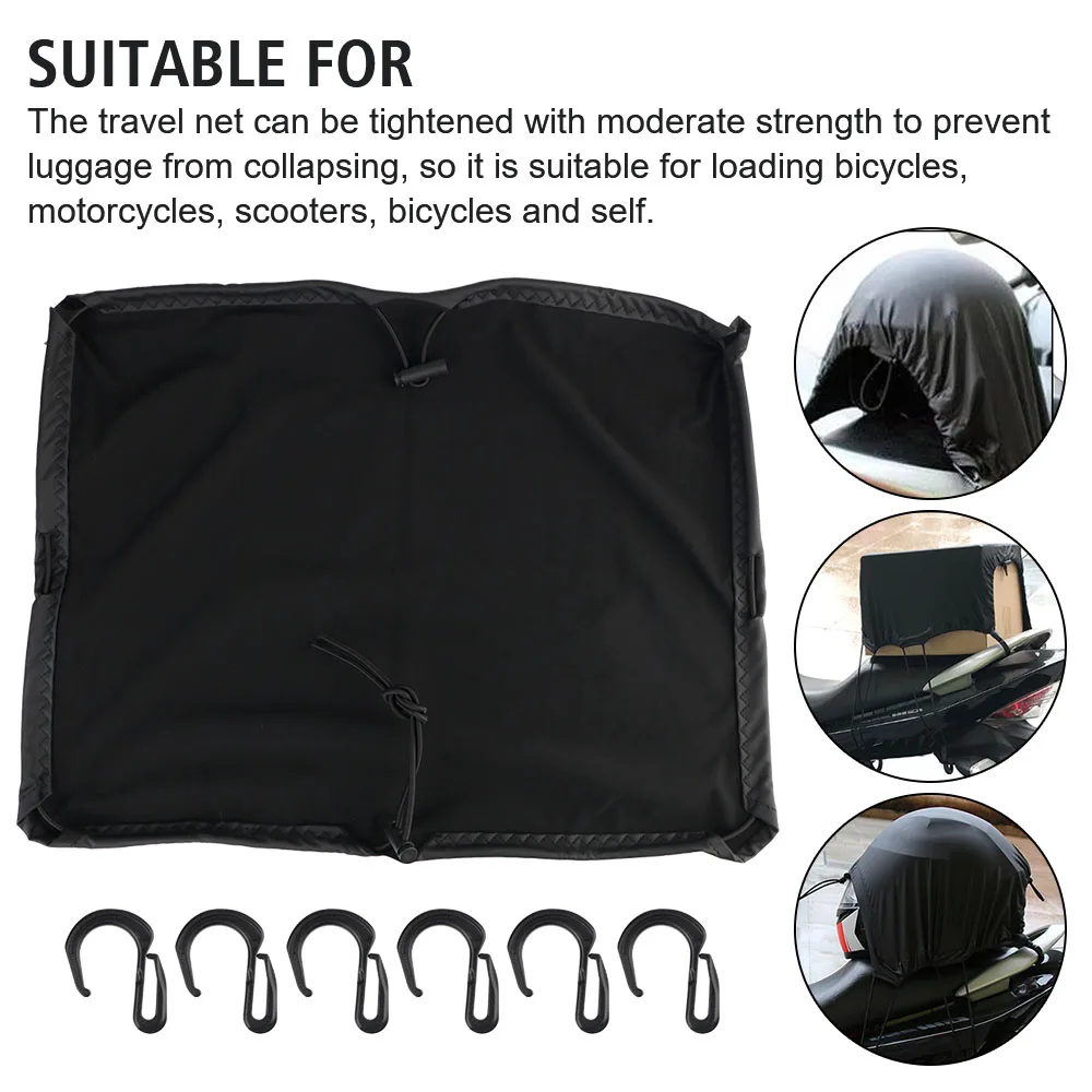 Waterproof Elastic Mesh Pocket Protable Motorcycle Luggage Net Helmet Cover Motorcycle Accessories Outdoor Riding Cargo Net