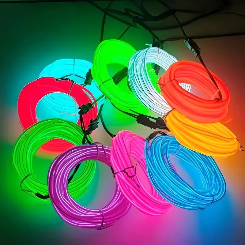 

Glow EL Wire Neon Ambient Light DIY Costumes Car Decoration Lights Party Dance Flexible Cuttable LED Strip 1m/3m/5m