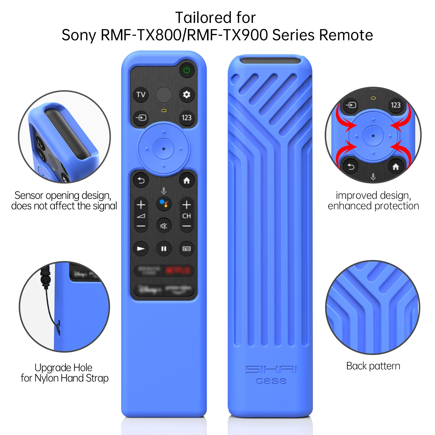 Silicone Remote Case for Samrt TV RMF-TX910U TX900C TX900P Glow Control Cover for Sony RMF-TX800P TX800U TX800C Protective Shell
