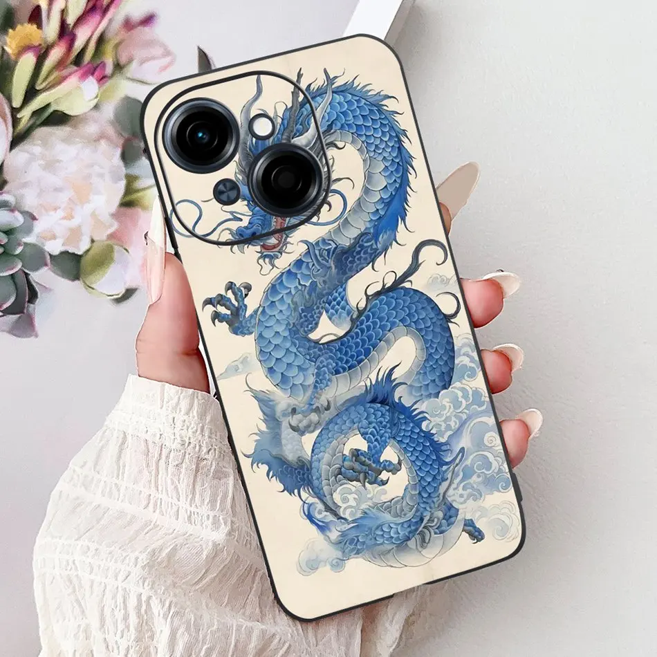 Fashion Cool Pattern Black Silicone Soft Phone Case