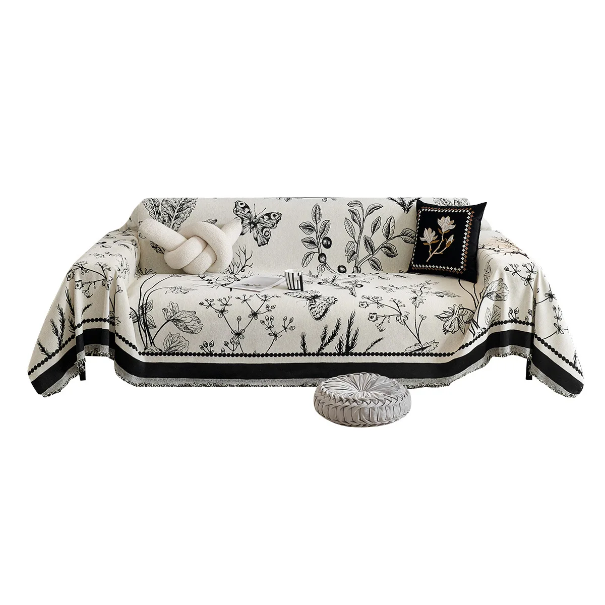 Bohemia Sofa Blanket Chenille Fabric Sofa Covers Four Seasons Universal Tassel Throw Blankets Anti-cat Scratch Towel Protector 5
