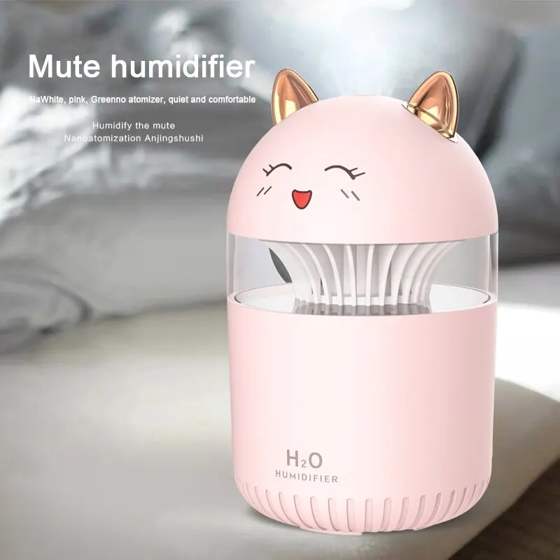 Car Humidifier Air Purifier Atomization Aromatherapy Sprayer Car Ambient Light Black Technology Oxygen Bar Small