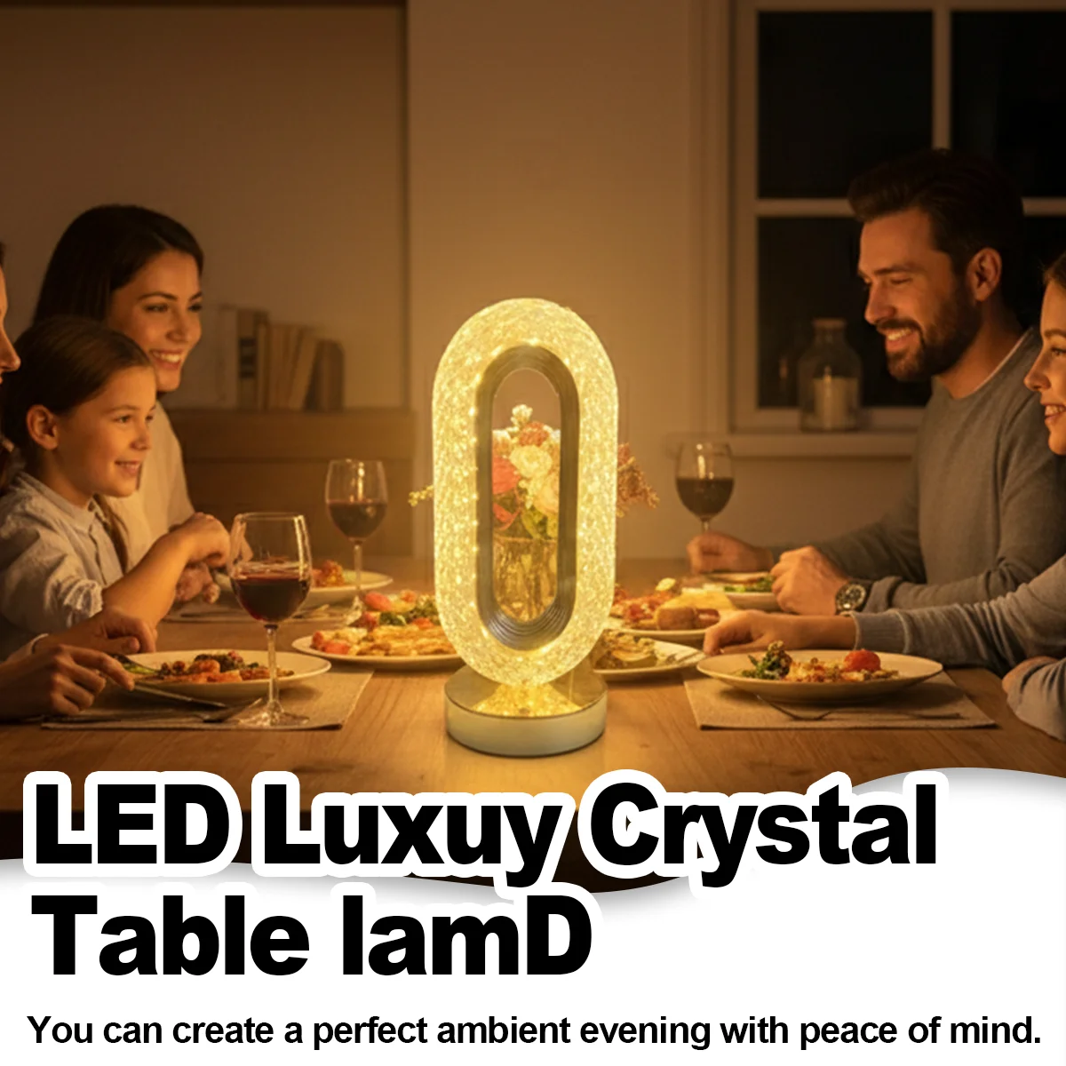 Tricolor Crystal Table Lamp 1