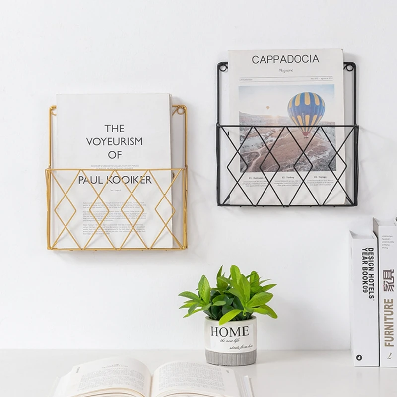 Iron Wire Collection for Case Wall Mount File Holder Metal Magazine Holder Home School Dorm Supplies